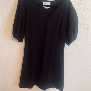 Black puffy sleeve dress